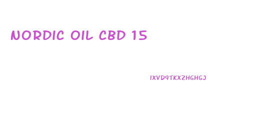 Nordic Oil Cbd 15