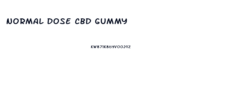 Normal Dose Cbd Gummy