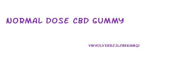 Normal Dose Cbd Gummy