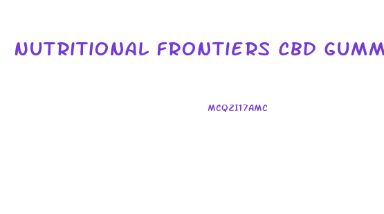 Nutritional Frontiers Cbd Gummies