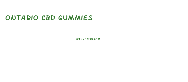Ontario Cbd Gummies
