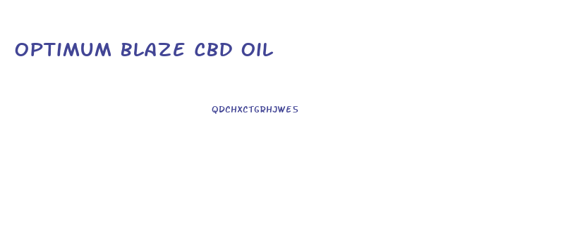 Optimum Blaze Cbd Oil