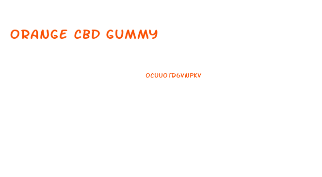 Orange Cbd Gummy