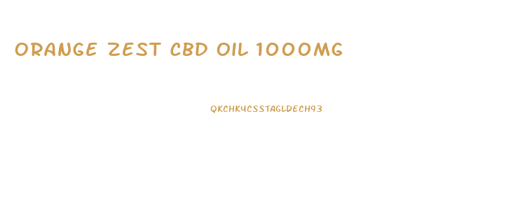 Orange Zest Cbd Oil 1000mg