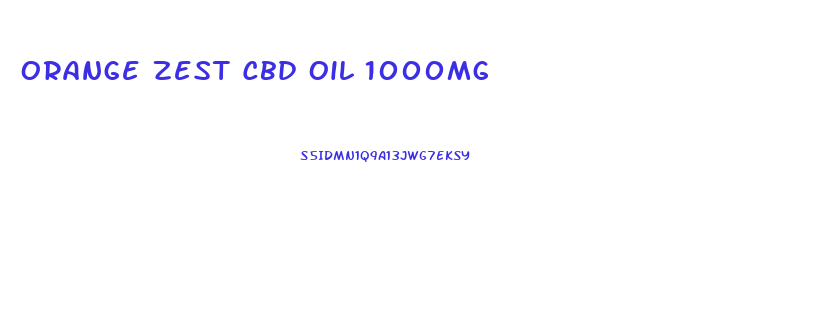 Orange Zest Cbd Oil 1000mg