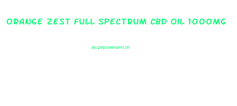 Orange Zest Full Spectrum Cbd Oil 1000mg