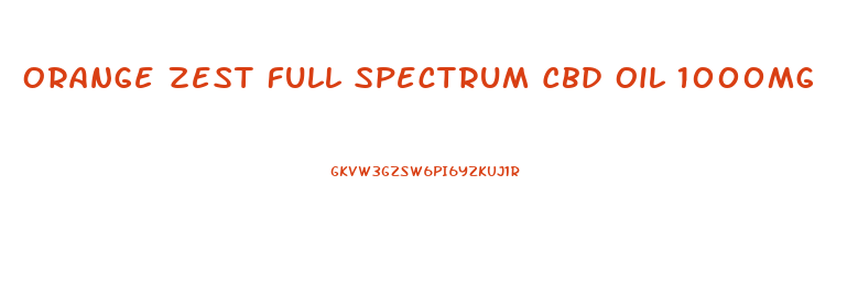 Orange Zest Full Spectrum Cbd Oil 1000mg