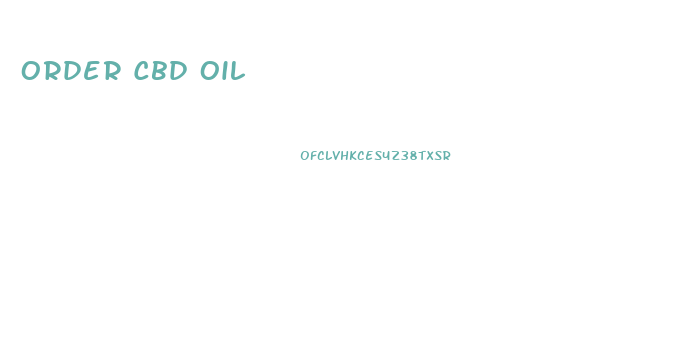 Order Cbd Oil