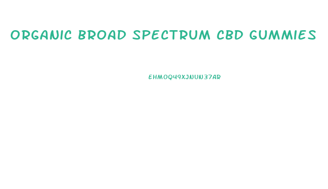 Organic Broad Spectrum Cbd Gummies