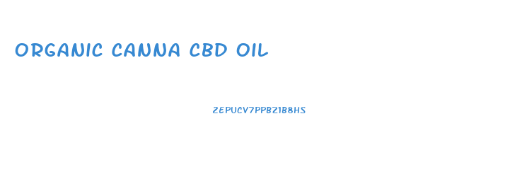 Organic Canna Cbd Oil