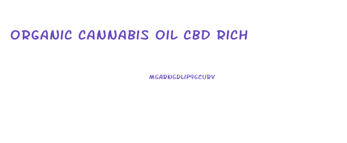 Organic Cannabis Oil Cbd Rich