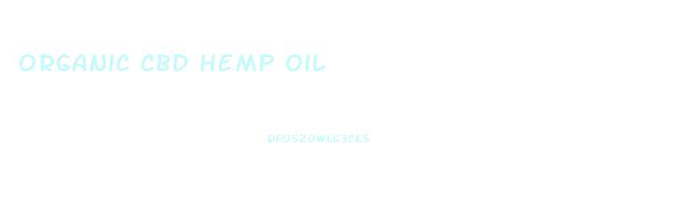 Organic Cbd Hemp Oil