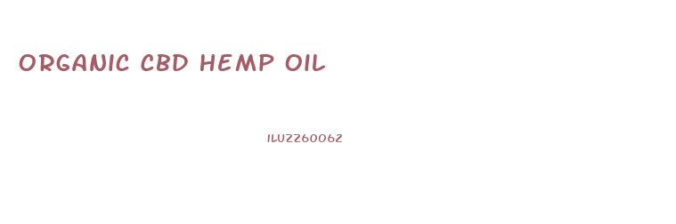 Organic Cbd Hemp Oil