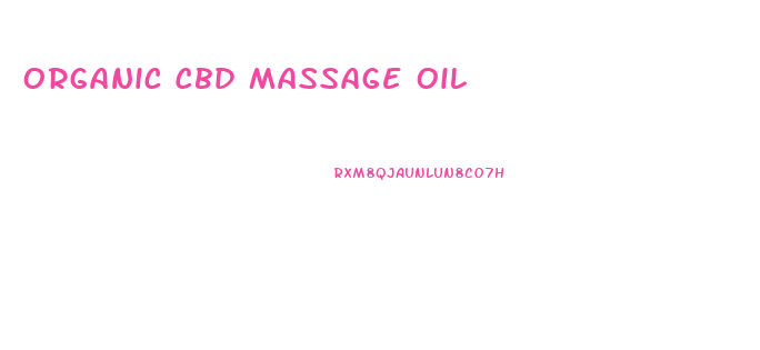 Organic Cbd Massage Oil