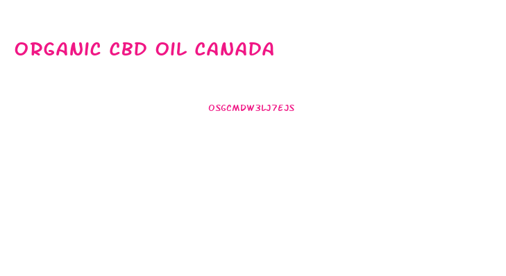 Organic Cbd Oil Canada