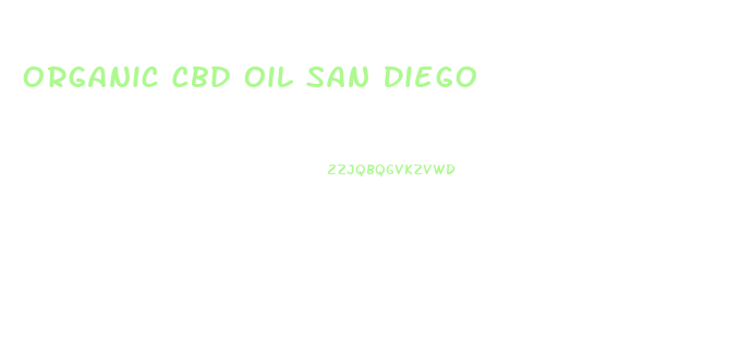 Organic Cbd Oil San Diego