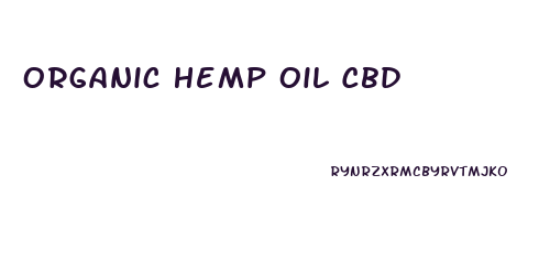 Organic Hemp Oil Cbd