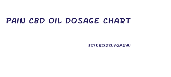 Pain Cbd Oil Dosage Chart