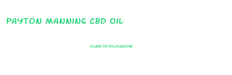 Payton Manning Cbd Oil