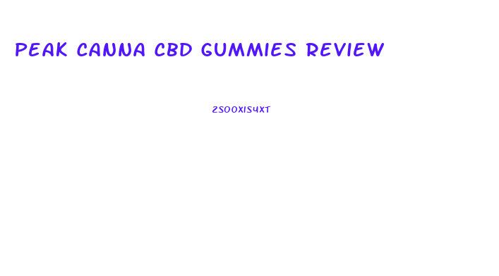 Peak Canna Cbd Gummies Review