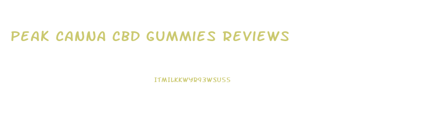 Peak Canna Cbd Gummies Reviews
