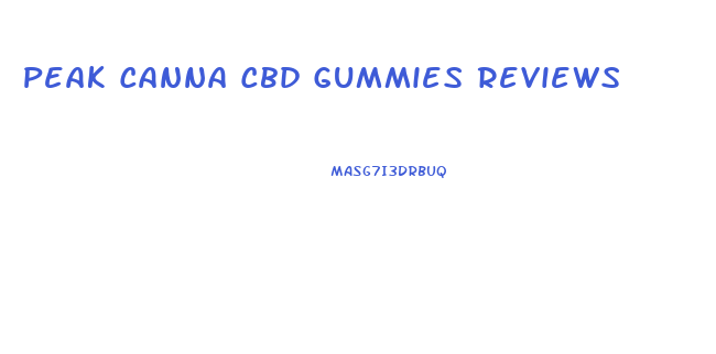 Peak Canna Cbd Gummies Reviews