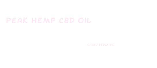 Peak Hemp Cbd Oil