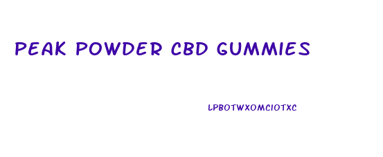 Peak Powder Cbd Gummies