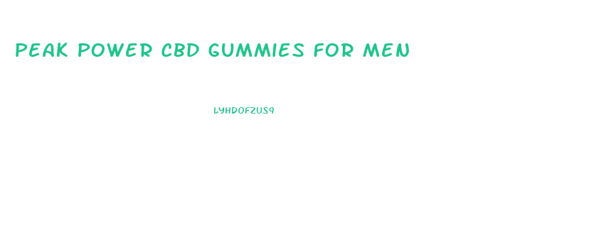 Peak Power Cbd Gummies For Men