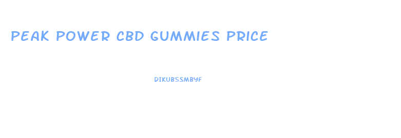 Peak Power Cbd Gummies Price