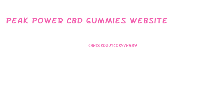 Peak Power Cbd Gummies Website