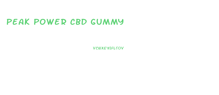 Peak Power Cbd Gummy