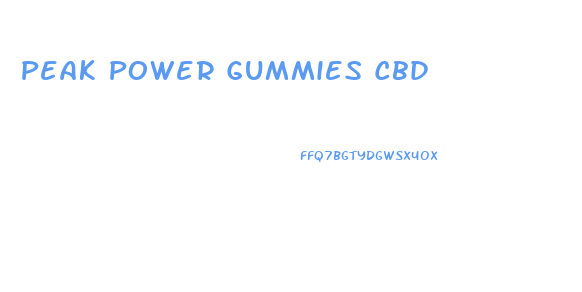 Peak Power Gummies Cbd