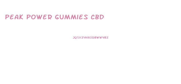 Peak Power Gummies Cbd