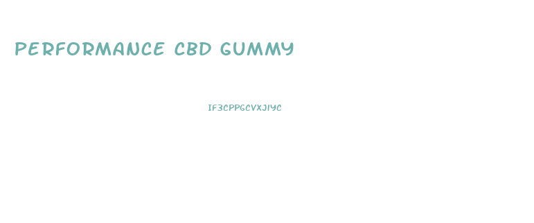 Performance Cbd Gummy