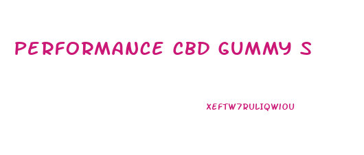 Performance Cbd Gummy S