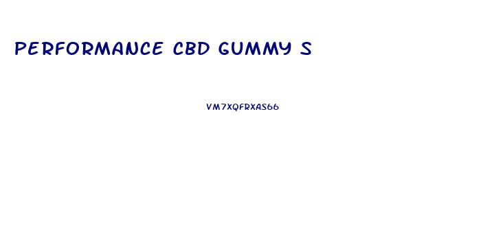 Performance Cbd Gummy S