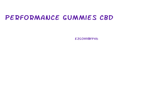 Performance Gummies Cbd