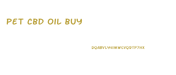 Pet Cbd Oil Buy