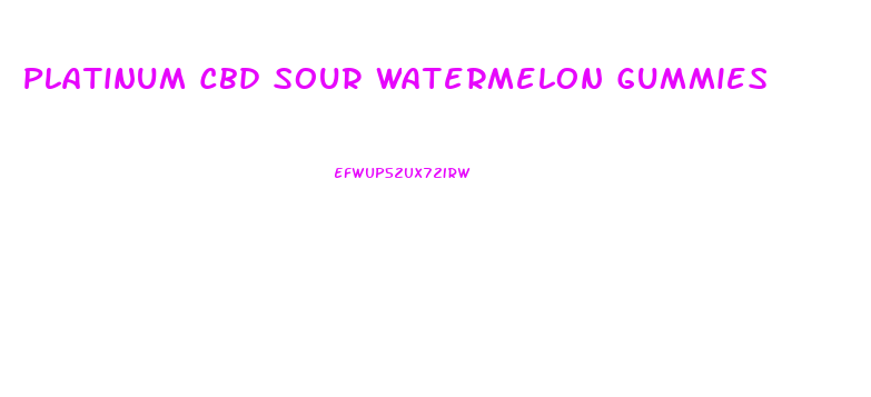 Platinum Cbd Sour Watermelon Gummies