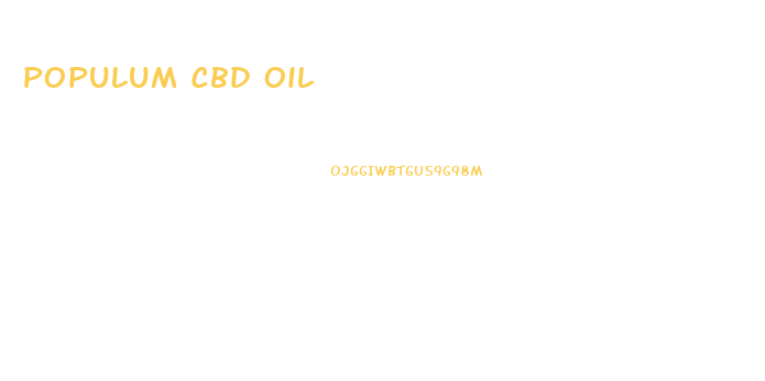 Populum Cbd Oil