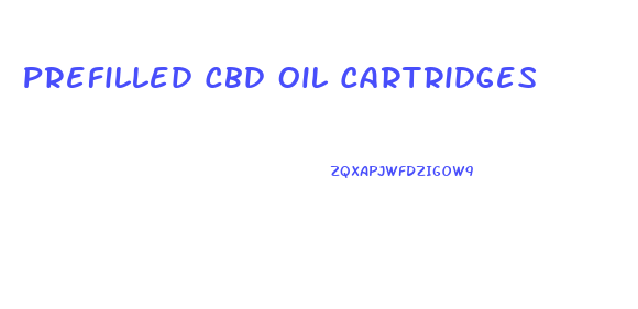 Prefilled Cbd Oil Cartridges