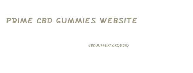 Prime Cbd Gummies Website