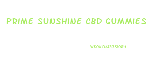 Prime Sunshine Cbd Gummies