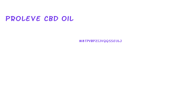 Proleve Cbd Oil