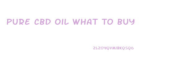 Pure Cbd Oil What To Buy