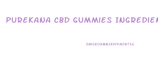 Purekana Cbd Gummies Ingredients