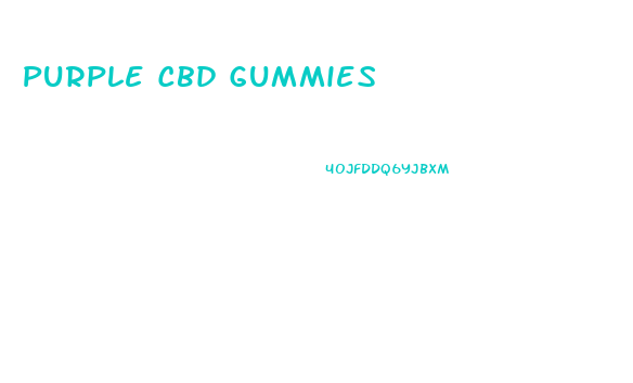 Purple Cbd Gummies