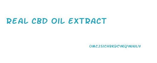 Real Cbd Oil Extract
