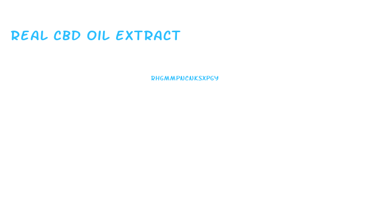 Real Cbd Oil Extract